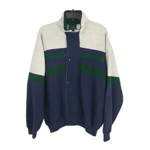 {90s VINTAGE Claybrooke Sport} Men's Vintage Zip Up Color Block Fleec…